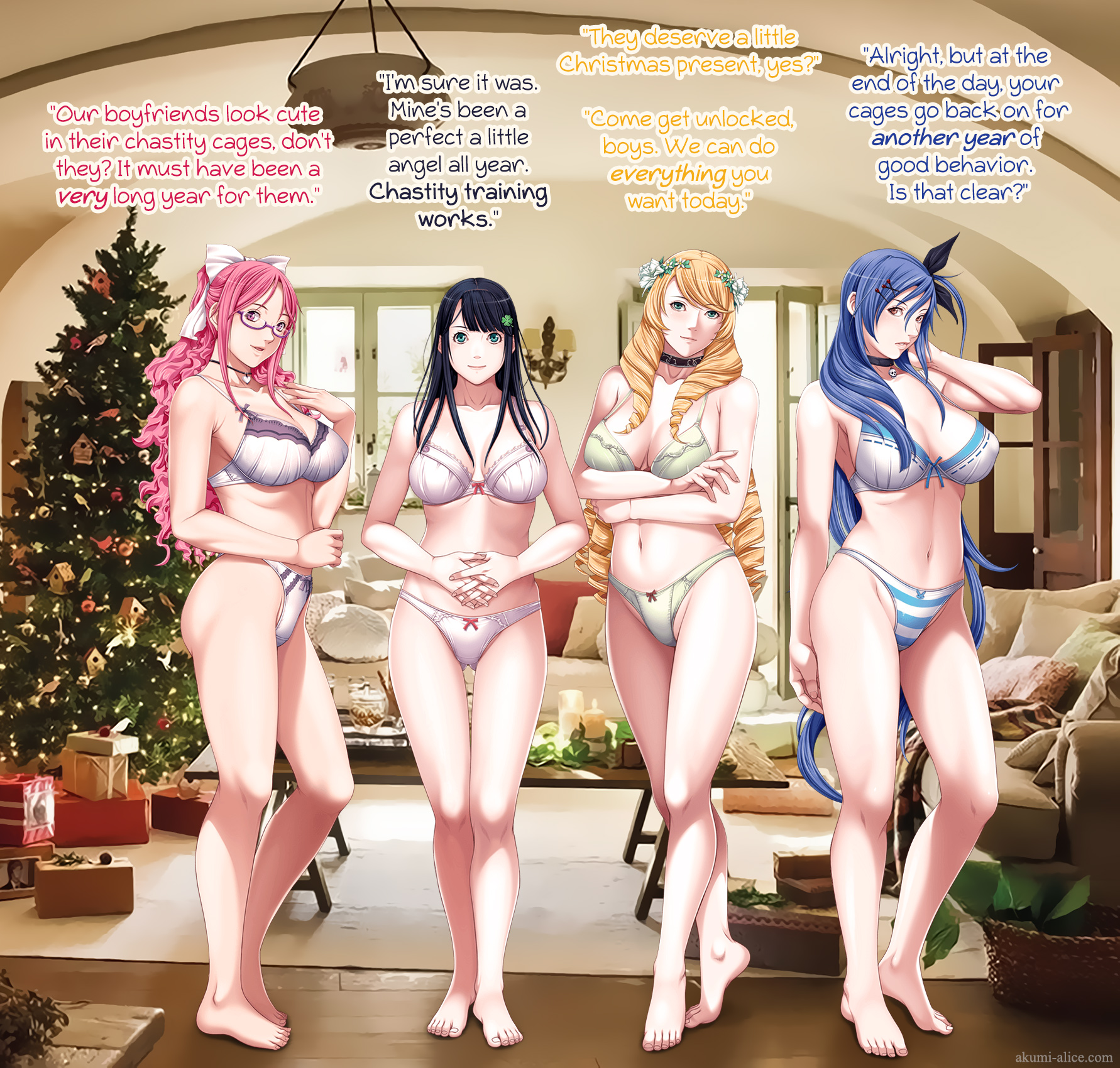 Christmas Chastity Release Captions from 2017 Akumi Alice.